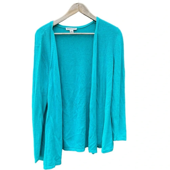 Pendleton women's XL knit turquoise cardigan, linen blend - Picture 1 of 5